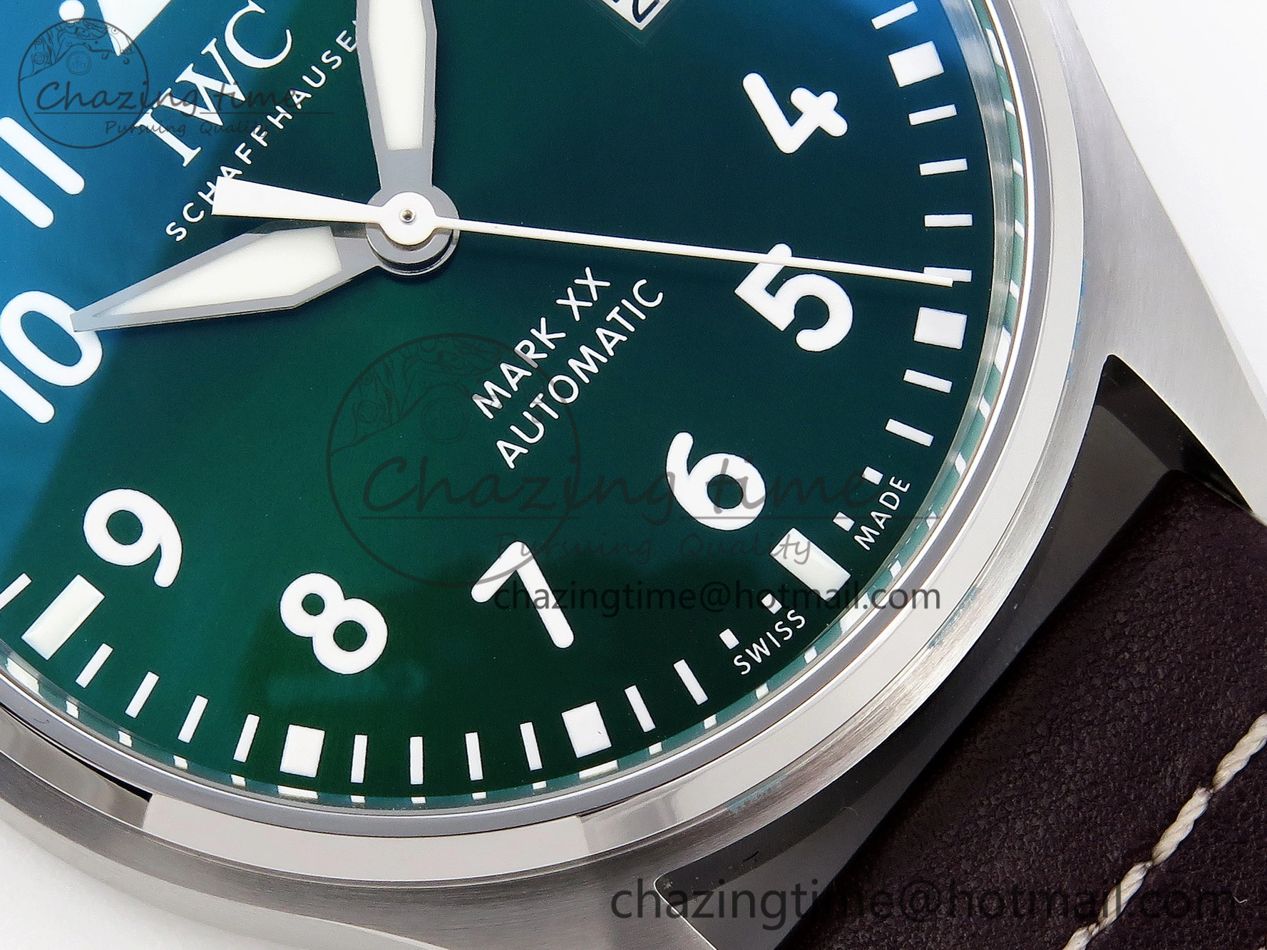 Pilot Mark XX IW328205 ZF 1:1 Best Edition Green Dial on Brown Leather Strap A Reliable 7029