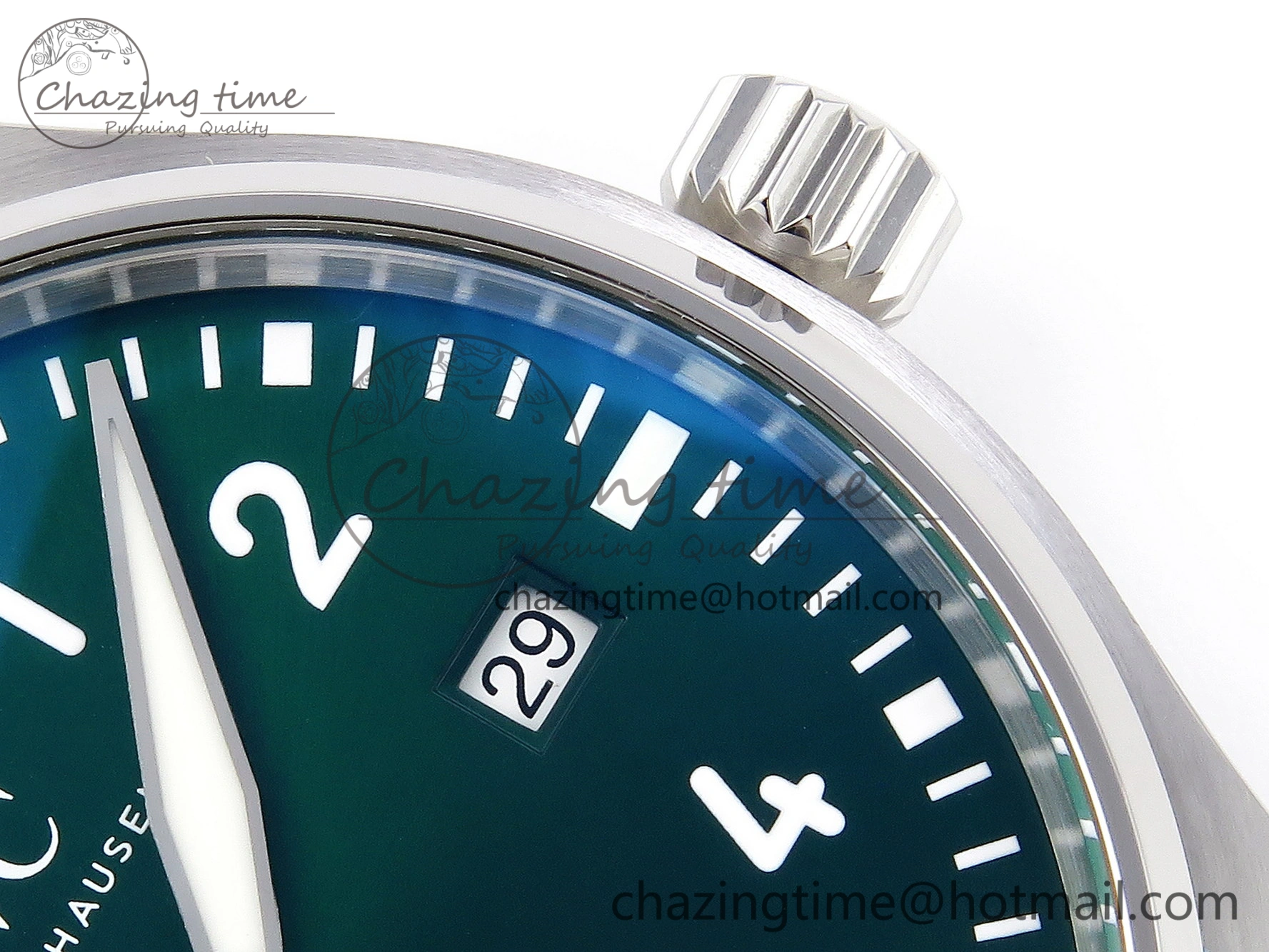 Pilot Mark XX IW328205 ZF 1:1 Best Edition Green Dial on Brown Leather Strap A Reliable 7029