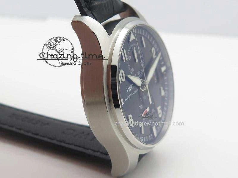 Pilot Spitfire 3878 Chrono BP Gray Dial SS On Black Leather Strap A Lightweight 7368