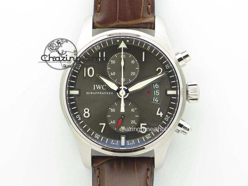 Pilot Spitfire Chrono ZF Best Edition Gray Dial On Brown Leather Strap A Colorful 7362
