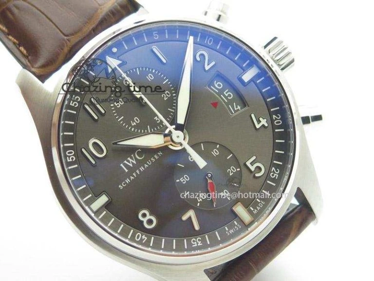 Pilot Spitfire Chrono ZF Best Edition Gray Dial On Brown Leather Strap A Colorful 7362