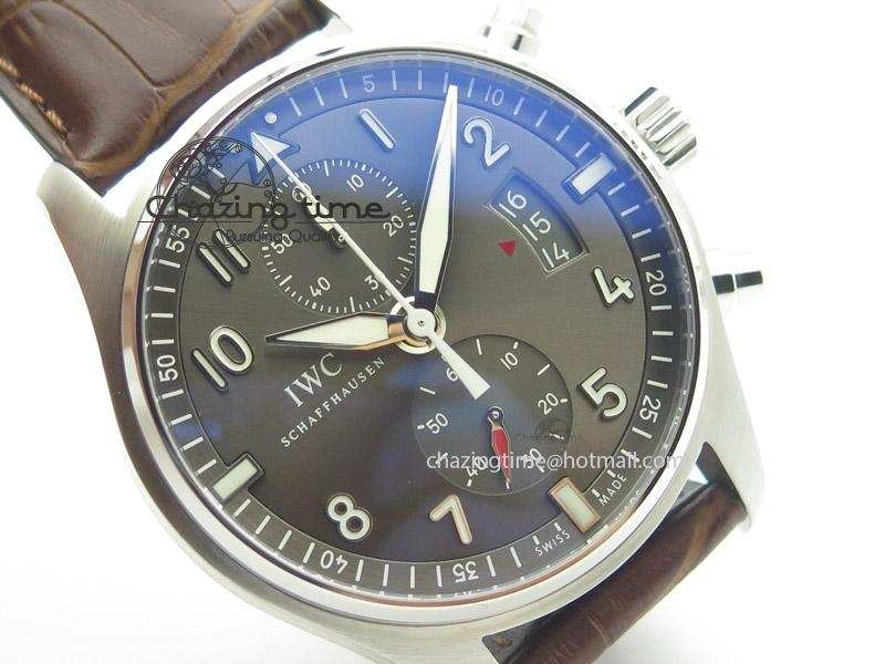Pilot Spitfire Chrono ZF Best Edition Gray Dial On Brown Leather Strap A Colorful 7362