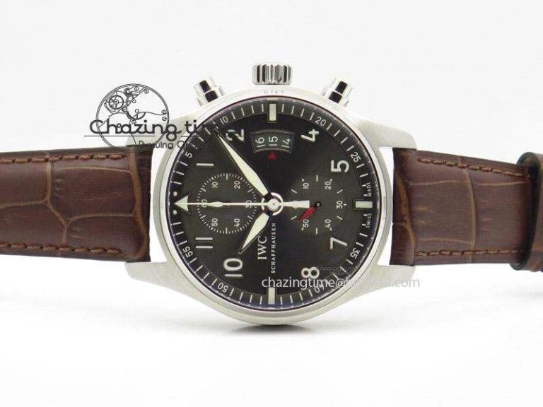 Pilot Spitfire Chrono ZF Best Edition Gray Dial On Brown Leather Strap A Colorful 7362