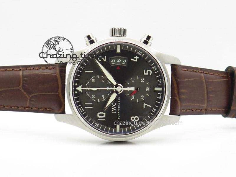 Pilot Spitfire Chrono ZF Best Edition Gray Dial On Brown Leather Strap A Colorful 7362