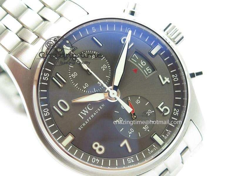 FreshLook Pilot Spitfire Chrono ZF Best Edition Gray Dial On SS Bracelet A 7357