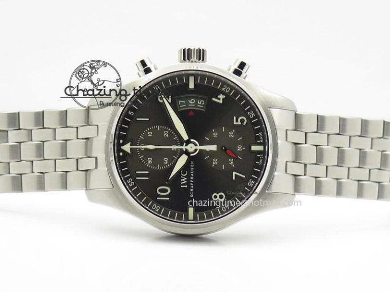 FreshLook Pilot Spitfire Chrono ZF Best Edition Gray Dial On SS Bracelet A 7357