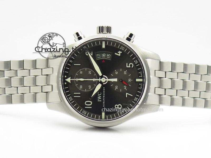 FreshLook Pilot Spitfire Chrono ZF Best Edition Gray Dial On SS Bracelet A 7357