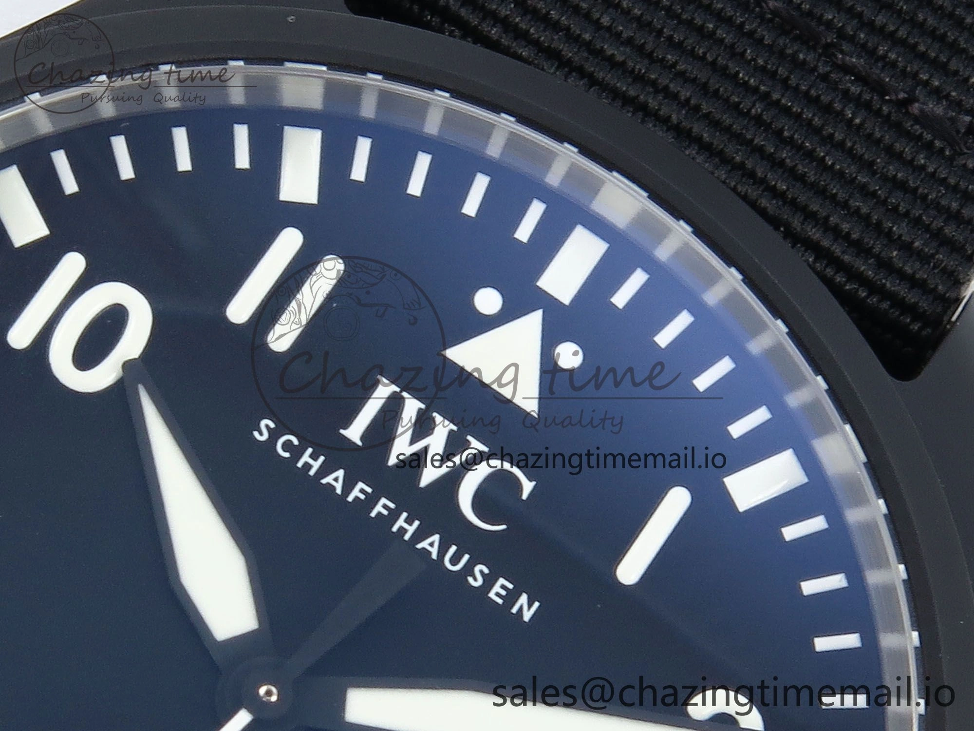 Pilot Top Gun IW326901 M+F 1:1 Best Edition Black Dial on Black Nylon Strap MY MoistureWicking 7003