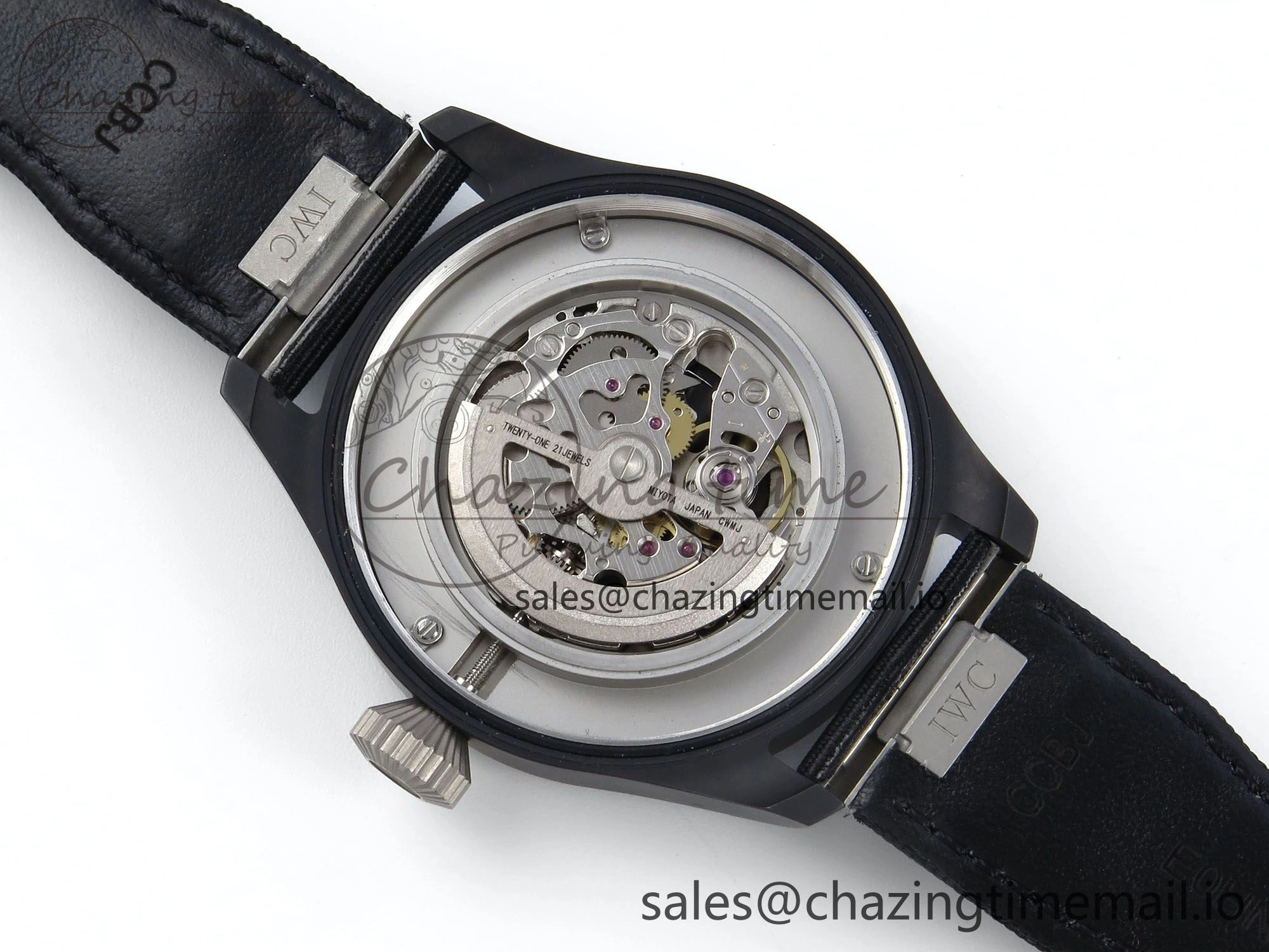 Pilot Top Gun IW326901 M+F 1:1 Best Edition Black Dial on Black Nylon Strap MY MoistureWicking 7003