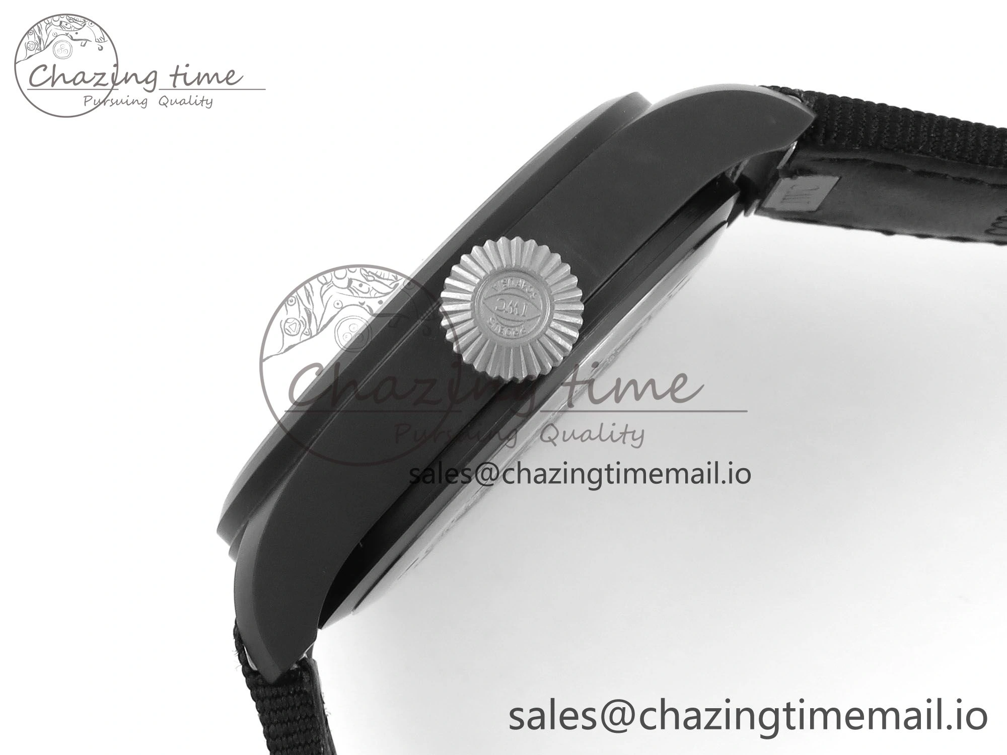 Pilot Top Gun IW326901 M+F 1:1 Best Edition Black Dial on Black Nylon Strap MY MoistureWicking 7003