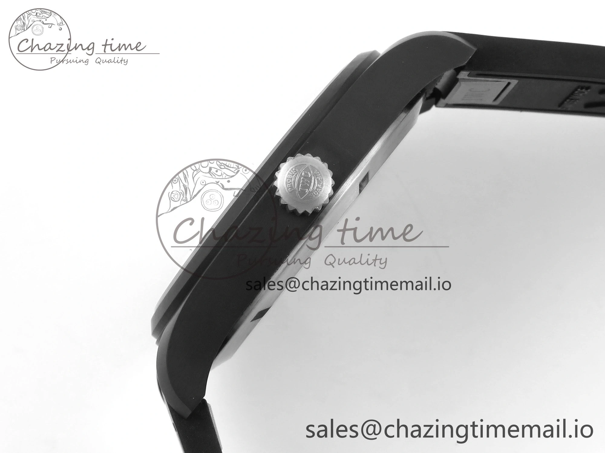 Sustainable Pilot Top Gun IW326901 M+F 1:1 Best Edition Black Dial on Black Rubber Strap A 6999