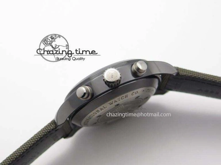 EyeCatching Pilot Top Gun Miramar IWC388002 V6 1:1 Best Edition Ceramic Case On Nylon Strap A 7325