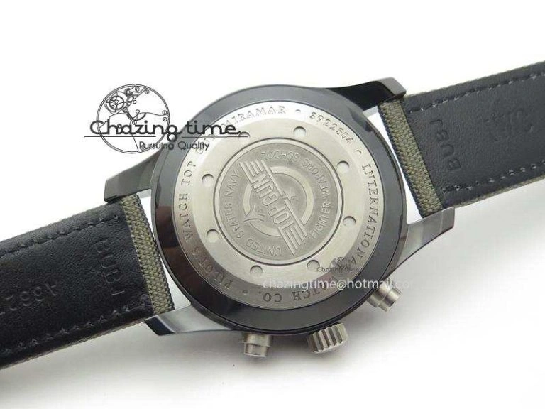 EyeCatching Pilot Top Gun Miramar IWC388002 V6 1:1 Best Edition Ceramic Case On Nylon Strap A 7325