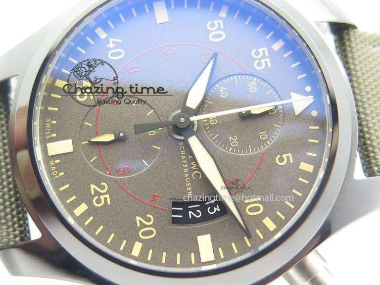 Pilot Top Gun Miramar IWC388002 ZF 1:1 Best Edition Ceramic Case On Nylon Strap A Effortless 7345