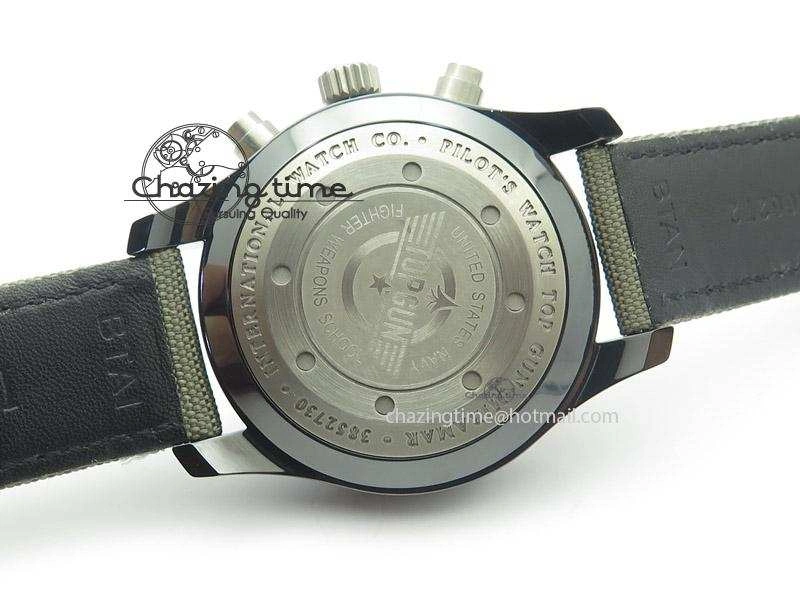 Pilot Top Gun Miramar IWC388002 ZF 1:1 Best Edition Ceramic Case On Nylon Strap A Effortless 7345