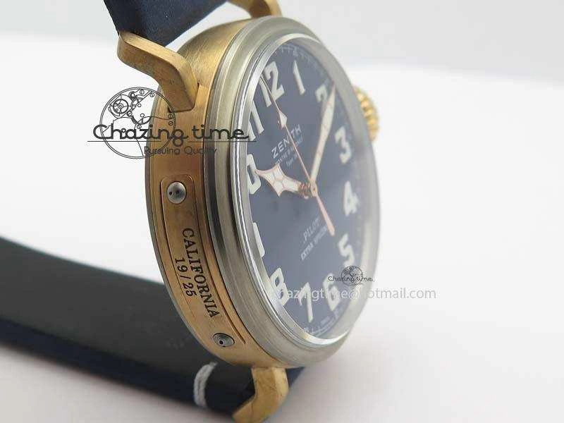Pilot Type 20 Bronze XF 1:1 California Special Edition On Blue Leather Strap A UrbanChic 10033