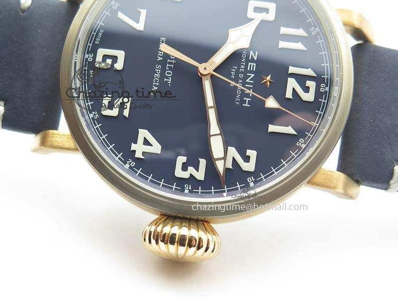 Pilot Type 20 Bronze XF 1:1 California Special Edition On Blue Leather Strap A UrbanChic 10033