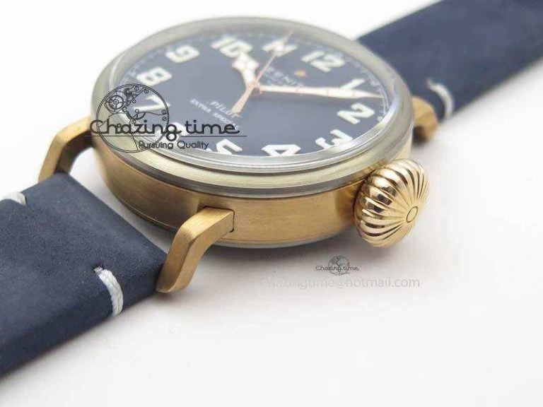 Pilot Type 20 Bronze XF 1:1 California Special Edition On Blue Leather Strap A UrbanChic 10033