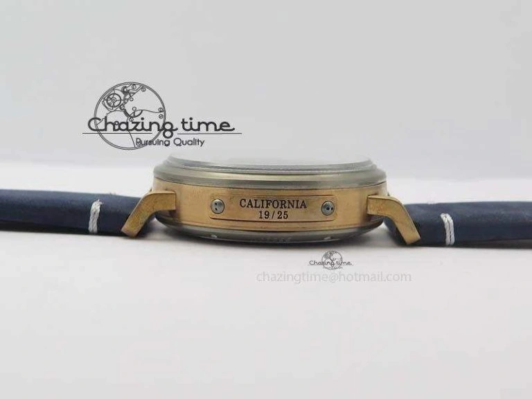 Pilot Type 20 Bronze XF 1:1 California Special Edition On Blue Leather Strap A UrbanChic 10033
