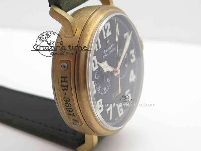 Pilot Type 20 Chrono Extra Special XF 1:1 Best Edition Real Bronze Case On Green Nubuck Strap A Upgraded 10031