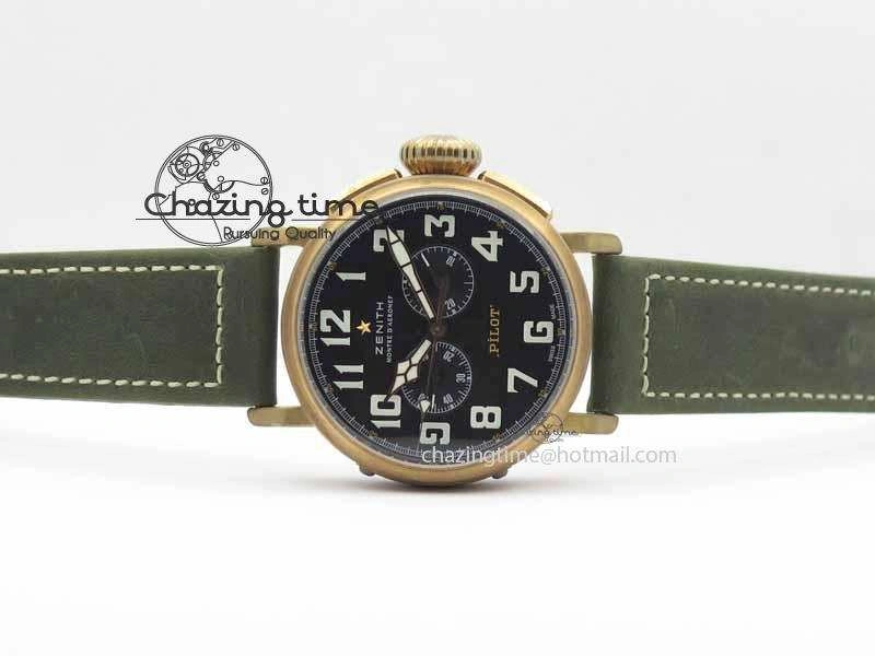 Pilot Type 20 Chrono Extra Special XF 1:1 Best Edition Real Bronze Case On Green Nubuck Strap A Upgraded 10031