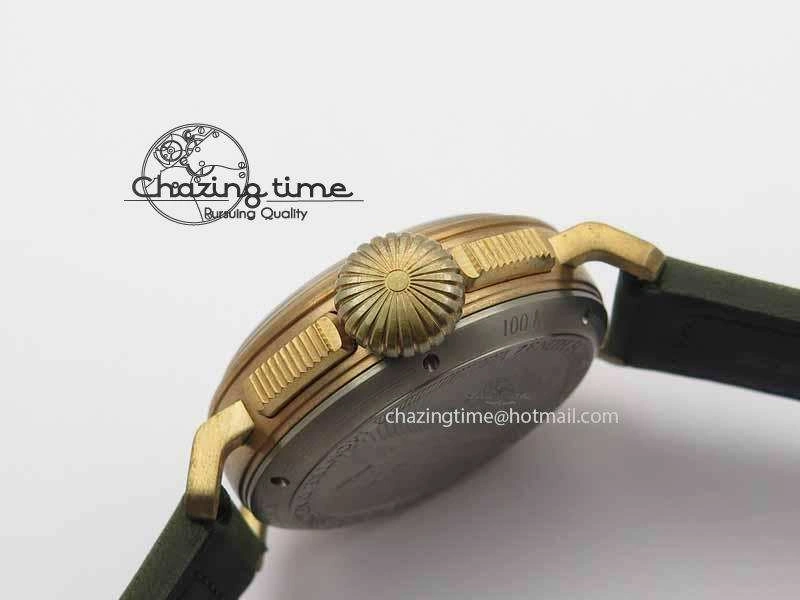 Pilot Type 20 Chrono Extra Special XF 1:1 Best Edition Real Bronze Case On Green Nubuck Strap A Upgraded 10031