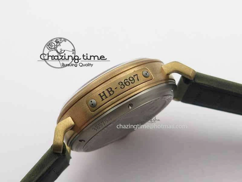 Pilot Type 20 Chrono Extra Special XF 1:1 Best Edition Real Bronze Case On Green Nubuck Strap A Upgraded 10031
