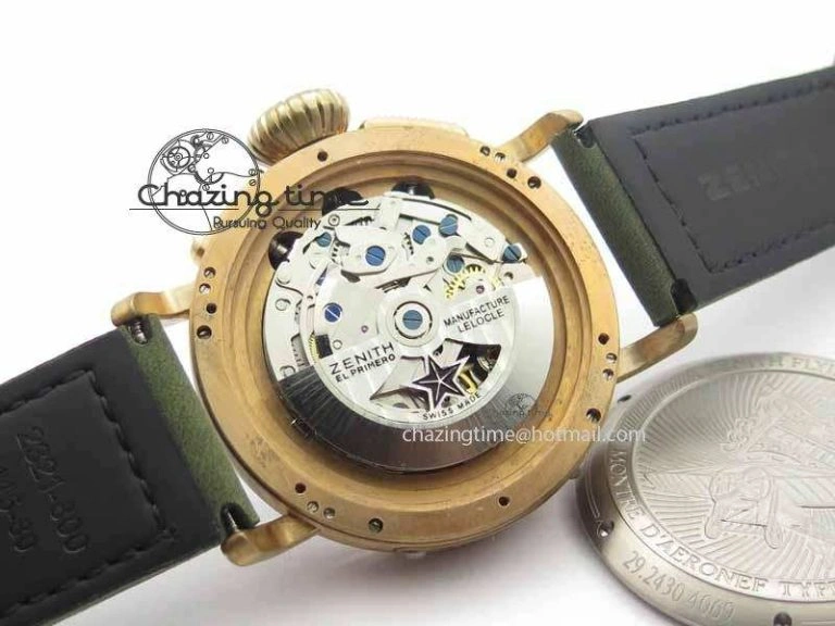 Pilot Type 20 Chrono Extra Special XF 1:1 Best Edition Real Bronze Case On Green Nubuck Strap A Upgraded 10031