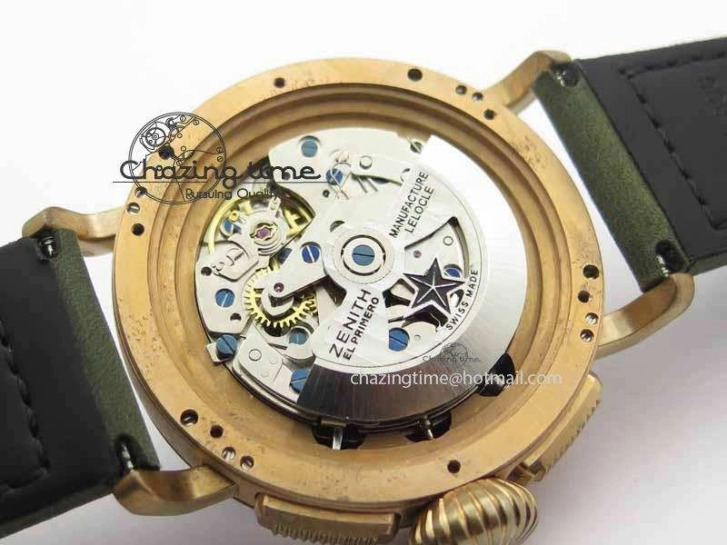 Pilot Type 20 Chrono Extra Special XF 1:1 Best Edition Real Bronze Case On Green Nubuck Strap A Upgraded 10031