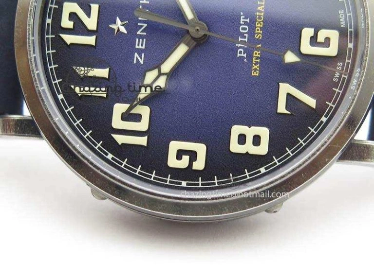 Trendsetting Pilot Type 20 Extra Special 40mm Aged SS V6F 1:1 Best Edition On Asso Strap MIYOTA9015 (Blue) 10028