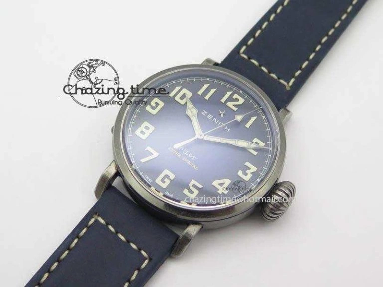 Trendsetting Pilot Type 20 Extra Special 40mm Aged SS V6F 1:1 Best Edition On Asso Strap MIYOTA9015 (Blue) 10028