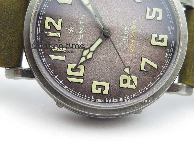 Refined Pilot Type 20 Extra Special 40mm Aged SS V6F 1:1 Best Edition On Asso Strap MIYOTA9015 (Brown) 10030