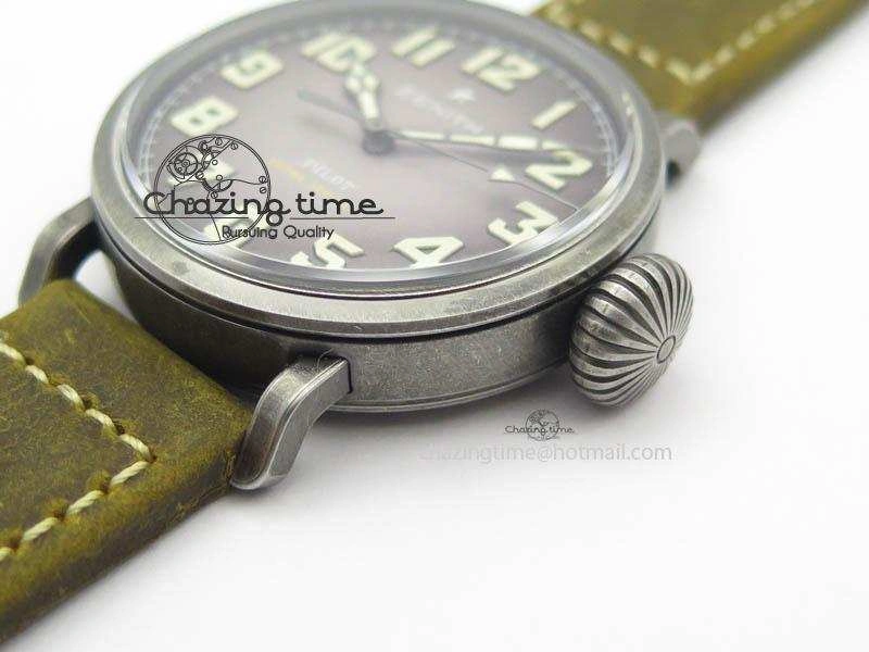 Refined Pilot Type 20 Extra Special 40mm Aged SS V6F 1:1 Best Edition On Asso Strap MIYOTA9015 (Brown) 10030