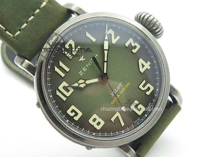 Pilot Type 20 Extra Special 40mm Aged SS V6F 1:1 Best Edition On Asso Strap MIYOTA9015 (Green) Efficient 10027
