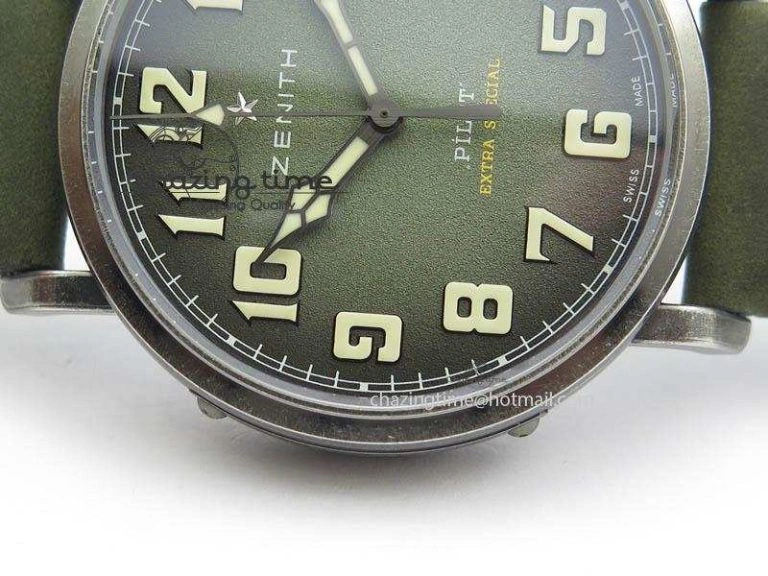 Pilot Type 20 Extra Special 40mm Aged SS V6F 1:1 Best Edition On Asso Strap MIYOTA9015 (Green) Efficient 10027