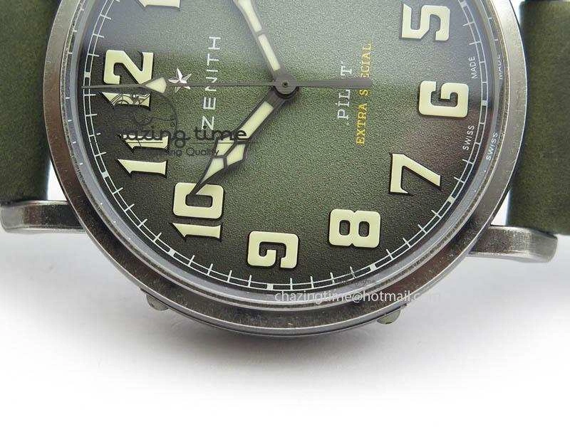 Pilot Type 20 Extra Special 40mm Aged SS V6F 1:1 Best Edition On Asso Strap MIYOTA9015 (Green) Efficient 10027