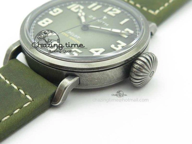 Pilot Type 20 Extra Special 40mm Aged SS V6F 1:1 Best Edition On Asso Strap MIYOTA9015 (Green) Efficient 10027