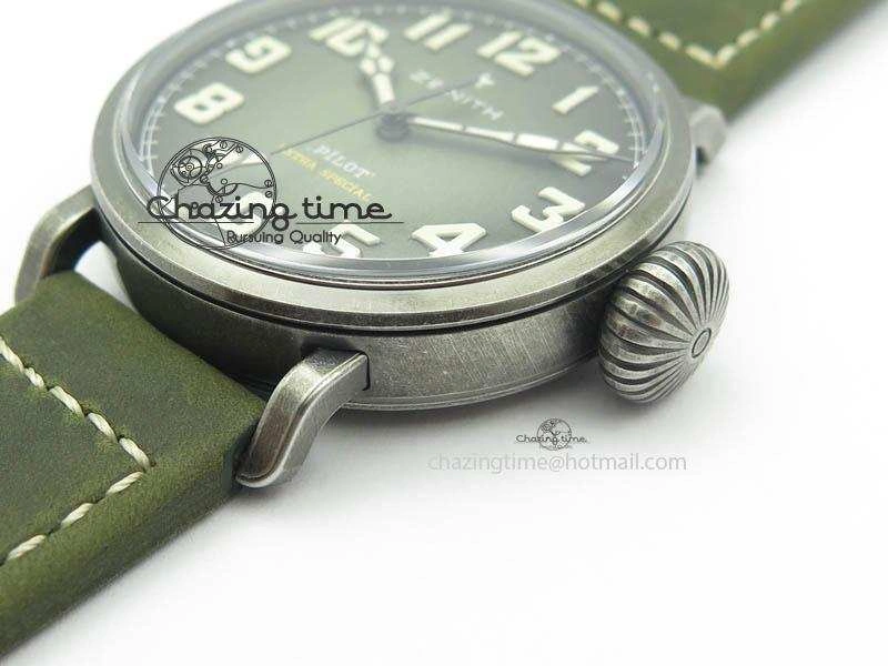 Pilot Type 20 Extra Special 40mm Aged SS V6F 1:1 Best Edition On Asso Strap MIYOTA9015 (Green) Efficient 10027