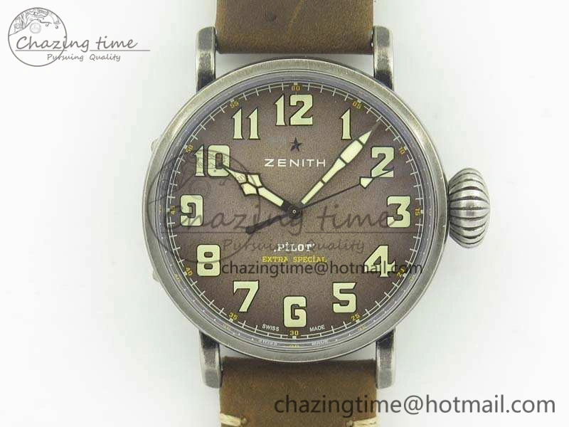 Pilot Type 20 Extra Special 45mm Aged SS Case V6F 1:1 Best Edition Gray Dial On Asso Strap A MultiPurpose 10021