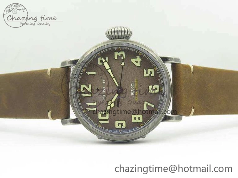 Pilot Type 20 Extra Special 45mm Aged SS Case V6F 1:1 Best Edition Gray Dial On Asso Strap A MultiPurpose 10021