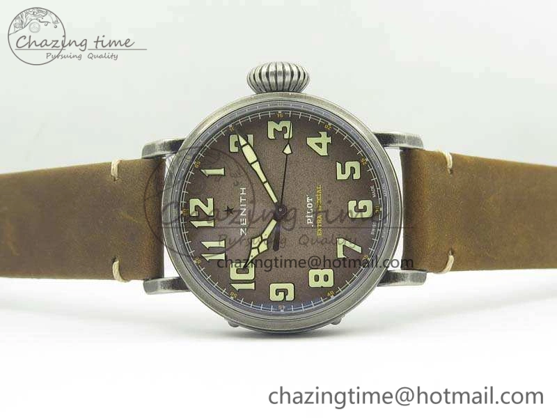 Pilot Type 20 Extra Special 45mm Aged SS Case V6F 1:1 Best Edition Gray Dial On Asso Strap A MultiPurpose 10021