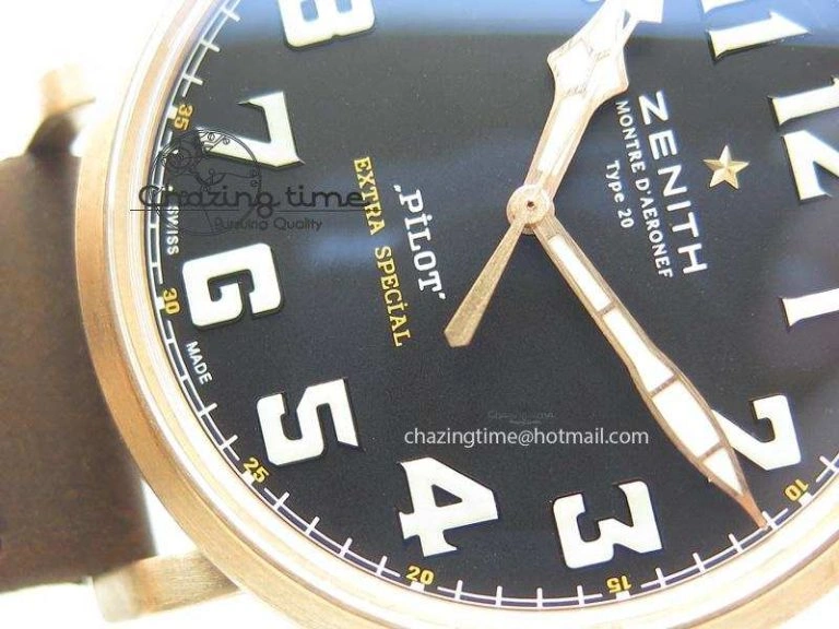 TechFriendly Pilot Type 20 Extra Special Bronze V6F 1:1 Best Edition On Brown Asso Strap A 10040