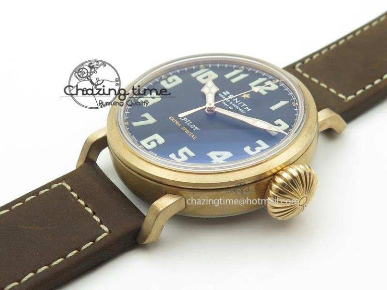 TechFriendly Pilot Type 20 Extra Special Bronze V6F 1:1 Best Edition On Brown Asso Strap A 10040