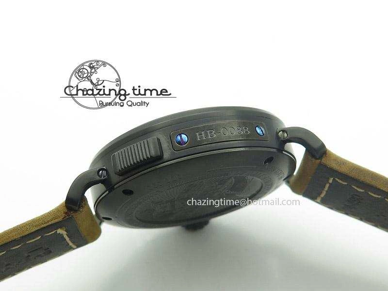 Pilot Type 20 Extra Special PVD 47mm Black Dial On Brown Asso Strap A23J TopPick 10042