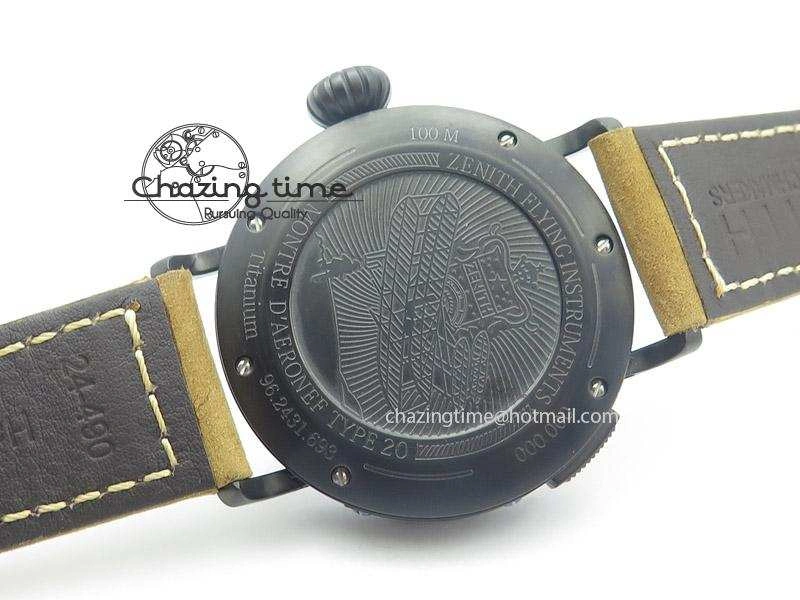 Pilot Type 20 Extra Special PVD 47mm Black Dial On Brown Asso Strap A23J TopPick 10042