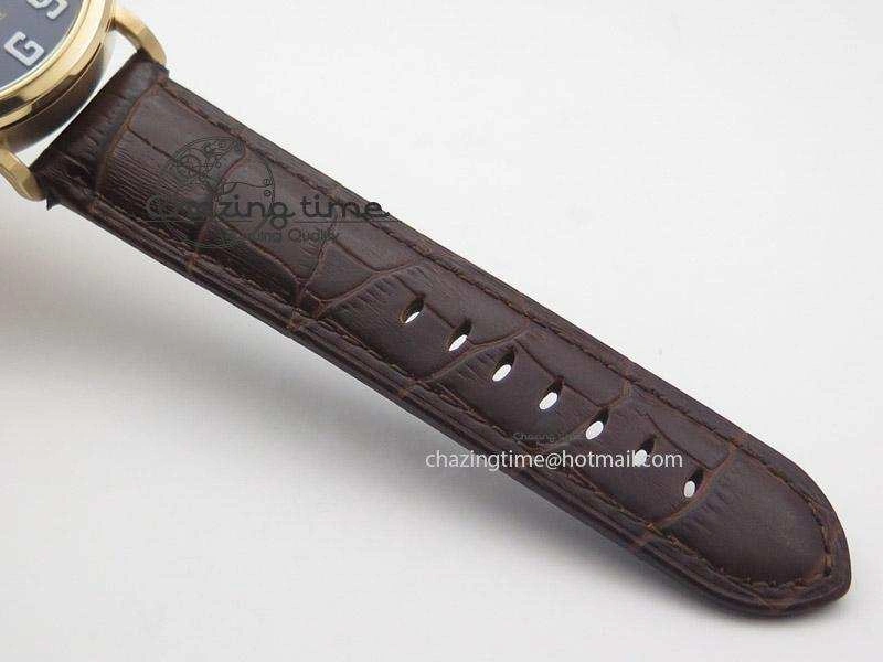 Pilot Type 20 Extra Special RG 47mm Black Dial Camouflage Markers On Brown Asso Strap A23J Neat 10043