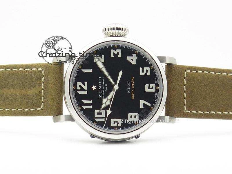 WaterResistant Pilot Type 20 Extra Special SS 45mm V6F 1:1 Best Edition On Brown Asso Strap A 10041