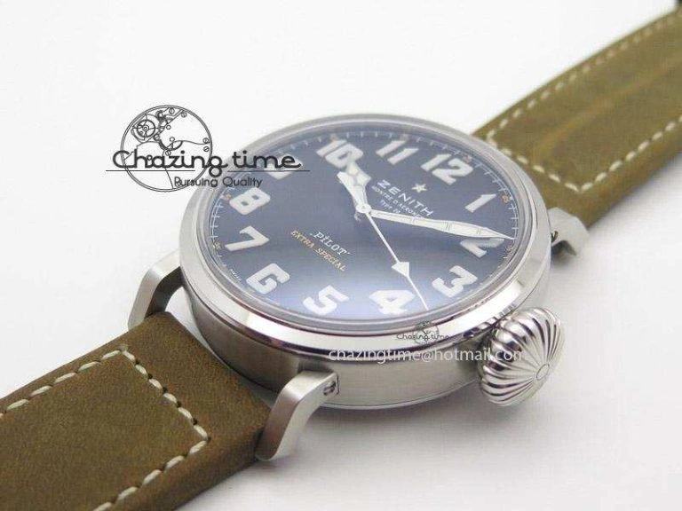 WaterResistant Pilot Type 20 Extra Special SS 45mm V6F 1:1 Best Edition On Brown Asso Strap A 10041