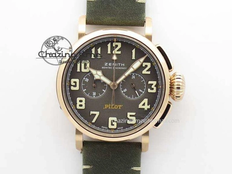 WaterResistant Pilot Type 20 Extra Special SS 45mm V6F 1:1 Best Edition On Brown Asso Strap A 10041
