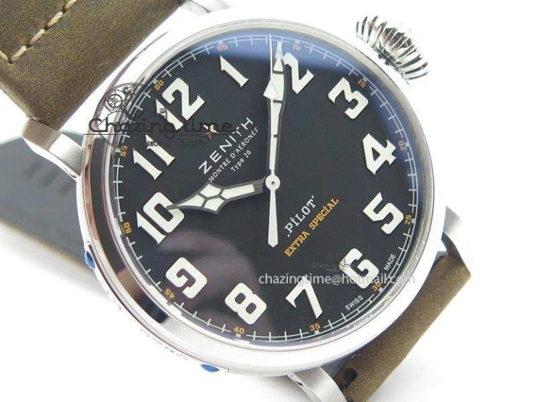 Packable Pilot Type 20 Extra Special SS 45mm ZF 1:1 Best Edition On Asso Strap A2892 V 10038